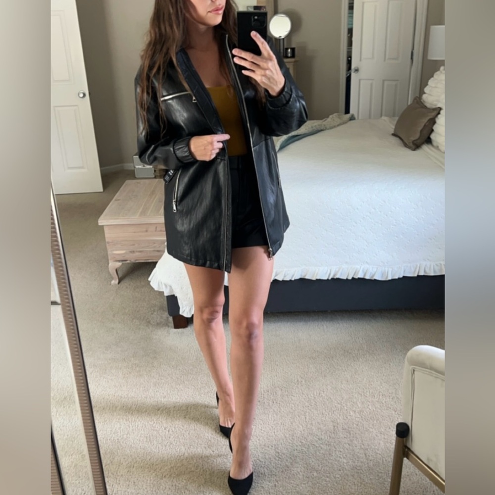 Express black oversized coat
